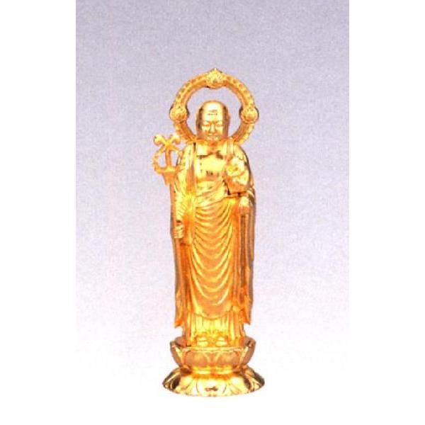 仏像｜　子安地蔵菩薩　純金メッキ仕上　7.2｜合金製　紙箱入【高岡銅器】10z30-3