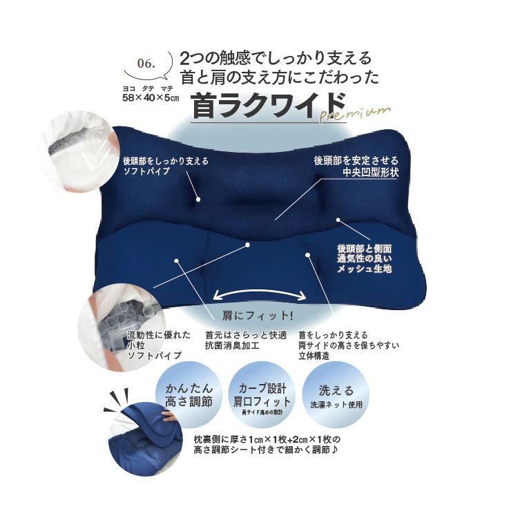 西川 首ラク 横ラク 頬ラク まくら しっかり やさしく 支える 枕 首