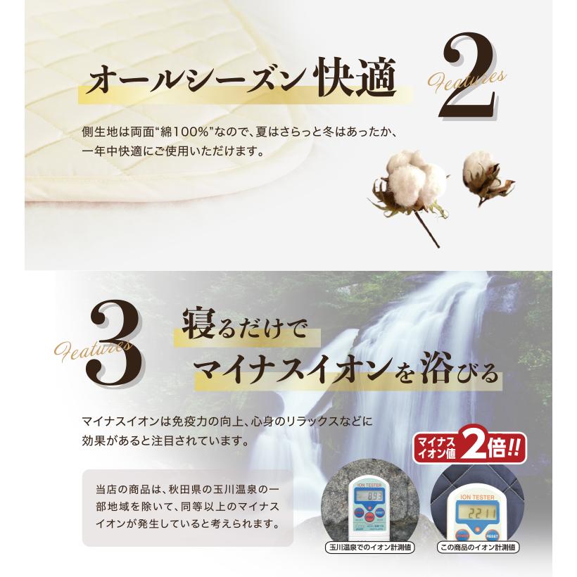 温泉母岩 DX イオンの湯 ホルミシス効果 マイナスイオン効果 遠赤外線効果 すごい敷きパッド ホルミシス効果 遠赤外線 マイナスイオン 玉川温泉