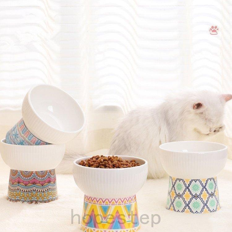 全店販売中 猫 食器 フードボウル 陶器 フードボール 子猫 食器台 高さ