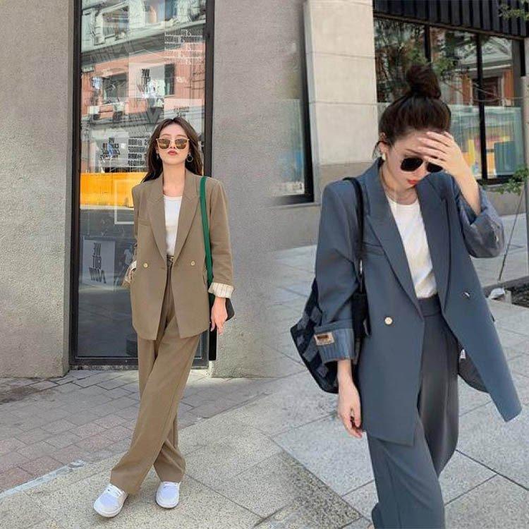 レディース セットアップ スーツ ブラウン グレー ブルー オフィス 2点セット パンツスーツ カジュアルスーツ 20代 30代 テーラードジャケット  :kitsmx21916550:わらしべの館 - 通販 - Yahoo!ショッピング