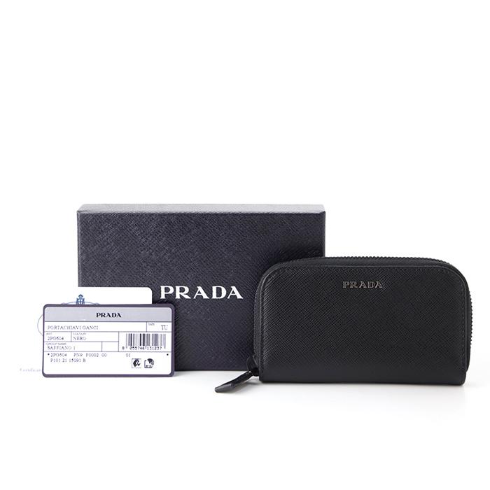 絶品絶品PRADA プラダ キーケース ラウンドキーケース Nero 2PG604