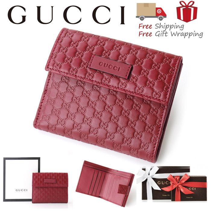 バーゲンで Gucci グッチ の人気商品 無料ギフトラッピング対応可 プレゼント ラッピング 新品 本物保証ギフト レッド 税込 送料無料 Gucci グッチ 2つ折り財布 財布 Www Rankinengineering Com