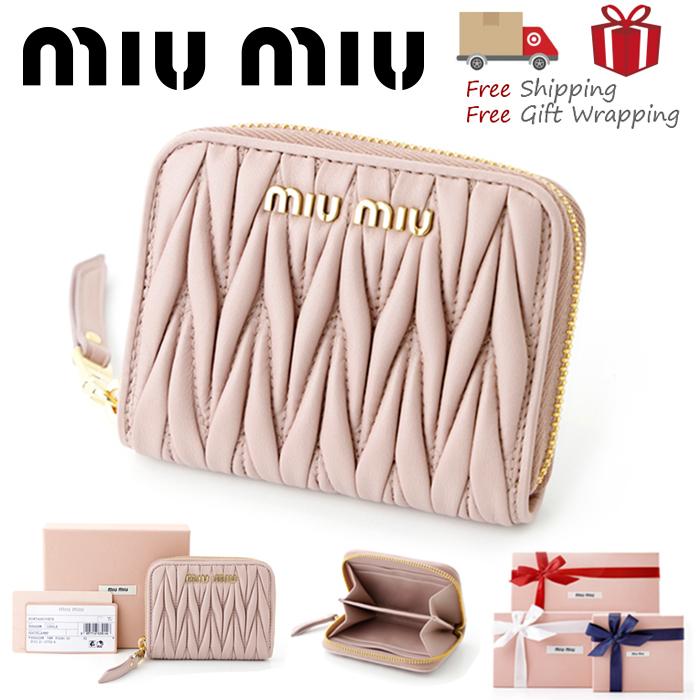 送料無料 沖縄配送 Miumiu ミュウミュウ 人気 ミニ財布 5mm268 新品 本物保証 ギフト プレゼント 無料ギフトラッピング可 Hanagrocare Com