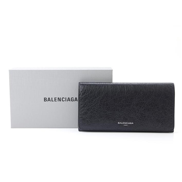 BALENCIAGA バレンシアガ 長財布 財布 フラップ ブラック 新品 本物