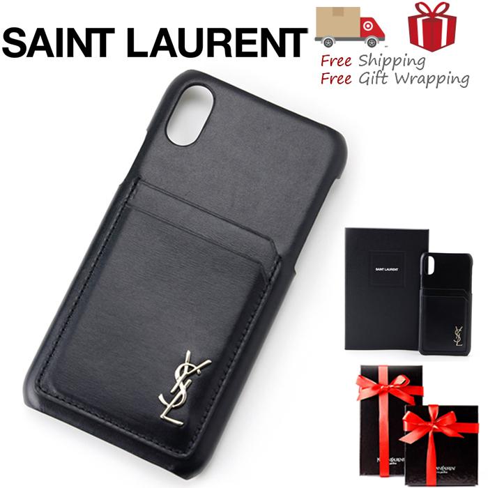 SAINT LAURENT サンローラン iPhoneケース iPhoneX , Xs 用ケース 新品 本物保証 ギフト プレゼント 無料  ギフトラッピング :YSL-IP-X-BLK4:Wardrobe KOBE - 通販 - Yahoo!ショッピング
