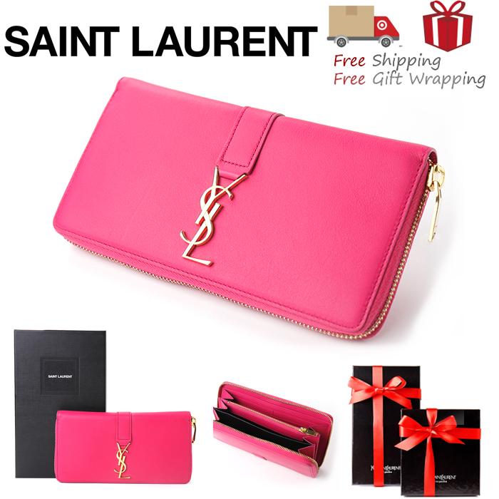 大好き 新品 本物保証ギフト ピンク 長財布 Laurent サンローラン 税込 送料無料 Saint Laurent サンローラン の人気商品 Saint ラッピング 無料ギフトラッピング対応可 プレゼント 財布 Jhelum Net