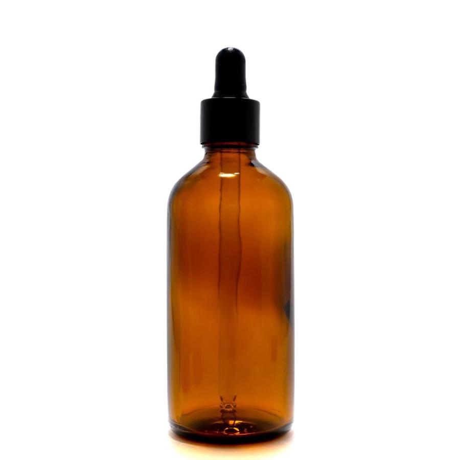 人気ブランド アロマ遮光瓶 100ml アンバー スポイド付きキャップ