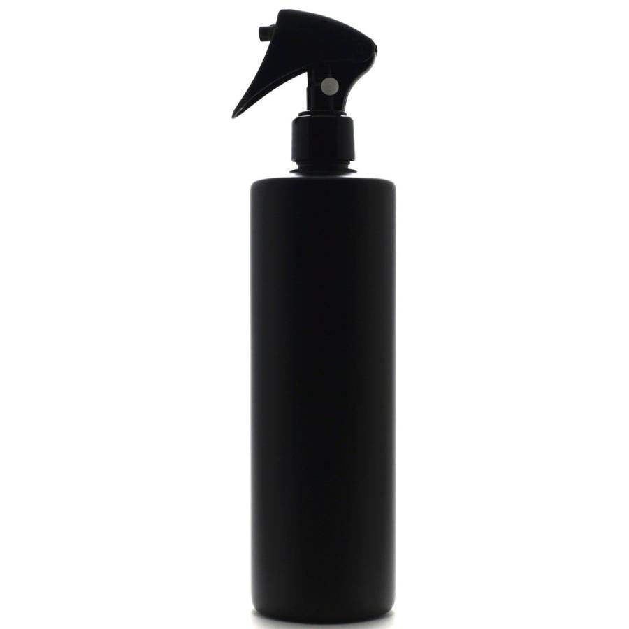 独創的 ミニトリガースプレー 500ml PE ストレートボトル ボトル： 遮光黒 トリガー：ブラック プッシュロック白