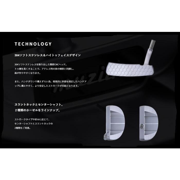 Muziik ムジーク On The Screw オンザスクリュー 7122 BLACK MILLED パター ブラック PUTTER ショートスラント/センター 新品！｜warp-golf｜03