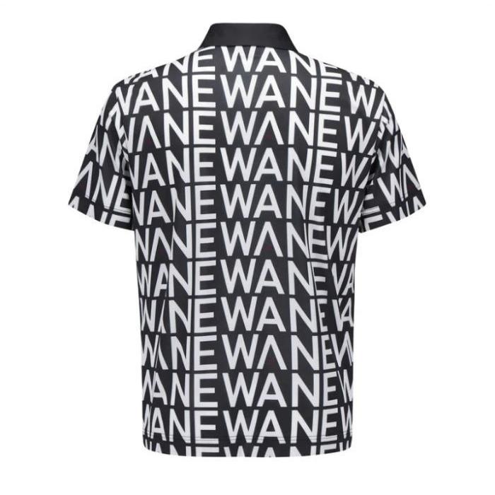 アニューゴルフ　シャツ　メンズ ANEW MEN SM LOGO PATTERN SHORT T-SHIRT アニュー ゴルフ メンズ ロゴ