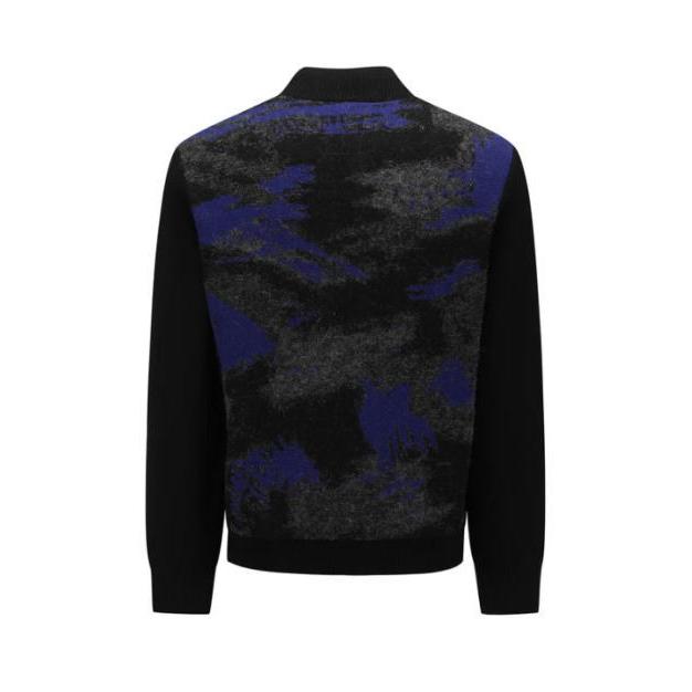 ANEW MEN WI BRUSHSTROKE WINDPROOF KNIT CARDIGAN BLUE アニュー