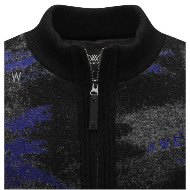 新品❤️ANEWゴルフ❤️メンズニット ANEW MEN WI BRUSHSTROKE WINDPROOF KNIT CARDIGAN BLUE アニュー