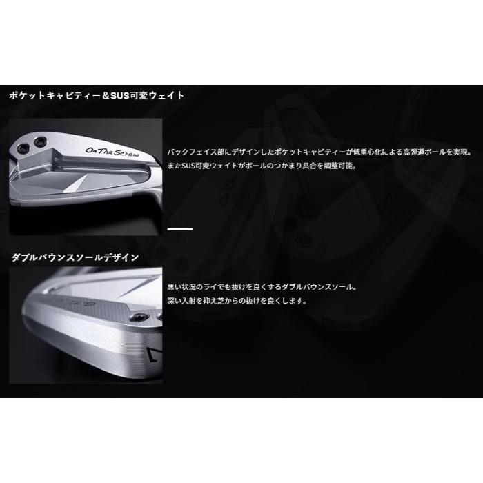 Muziik On The Screw Combo Muscle Iron ムジーク オンザスクリュ コンボ マッスル アイアン 7-A (5本セット)+ カスタムシャフト装着！の画像