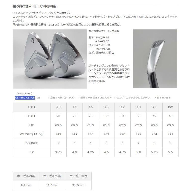 Razzle Dazzle ラズルダズル CSI-BB / CSI-CB FORGED IRON アイアン 6 