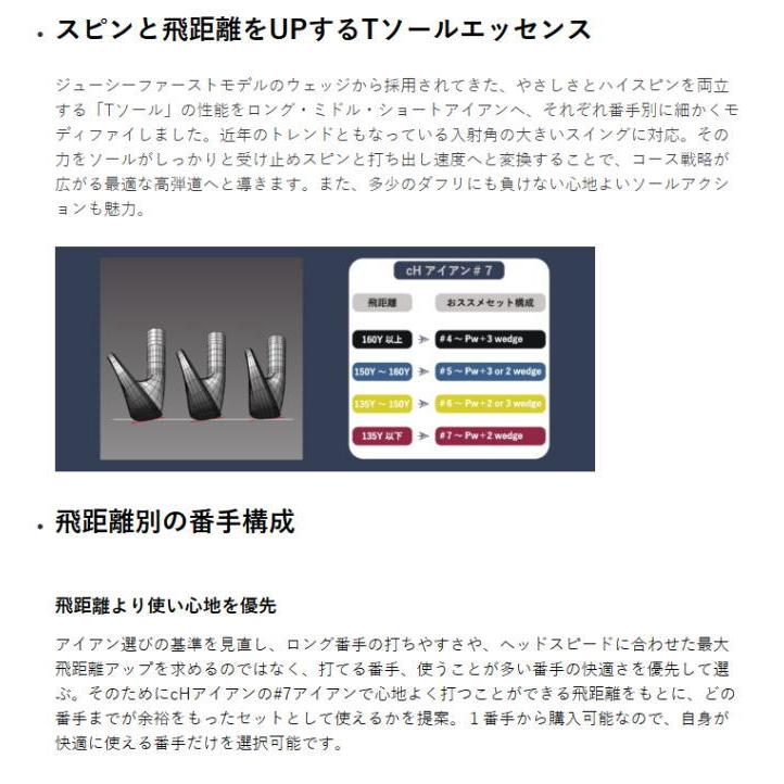 Jucie CHアイアン IRON 6-PW 5本セット ジューシー アイアンセット +