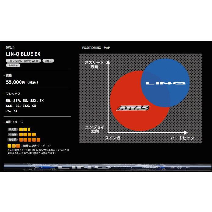 Muziik DD2 HEAVEN用 ムジーク スリーブ付シャフト LIN-Q BLUE