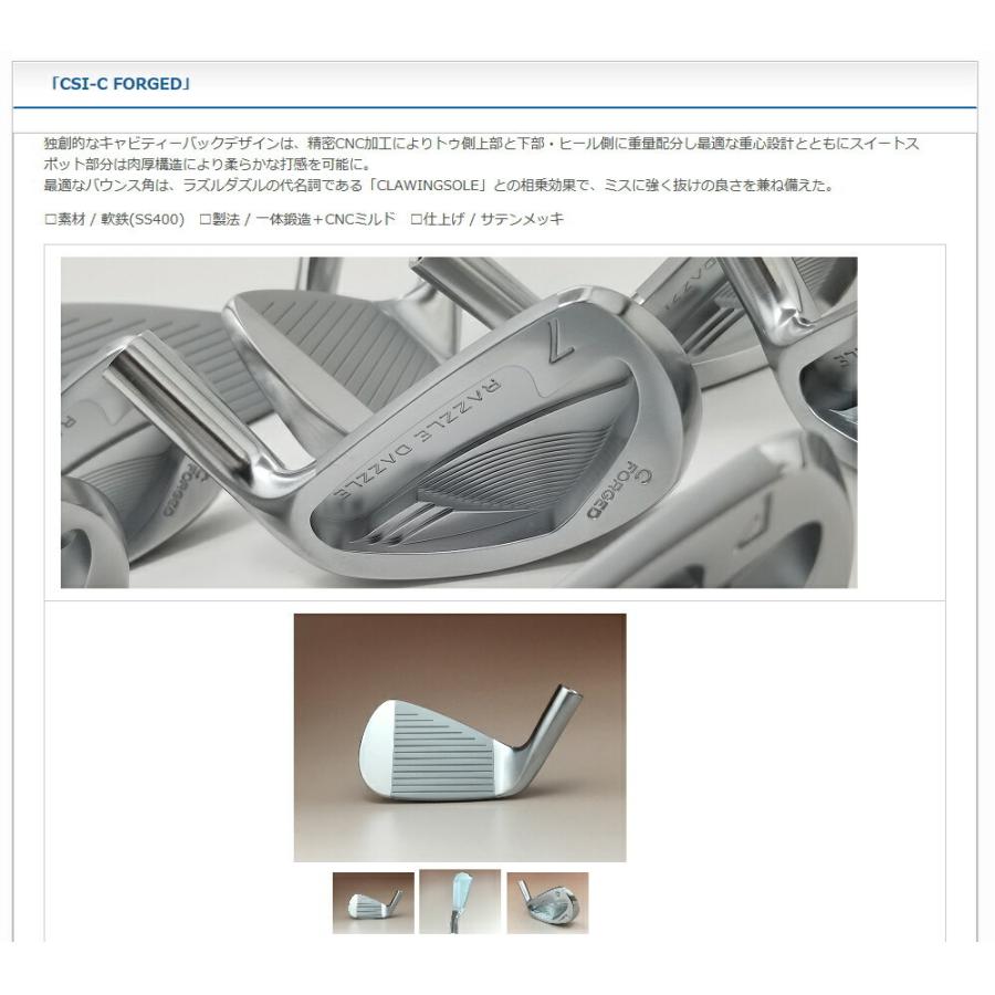 Razzle Dazzle ラズルダズル CSIC IRON アイアン 6PW（5本セット） + カスタムシャフト装着