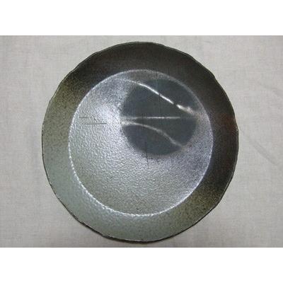 たたら灰釉ひだすき8寸5分丸皿A