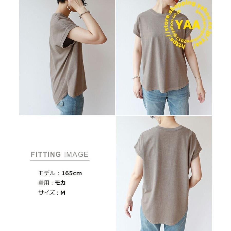 Tシャツ コットン トップス プルオーバー シンプル レディース クルーネック 体型カバー カジュアル 春 春 ゆったり 20代 30代｜wasabi-store｜13