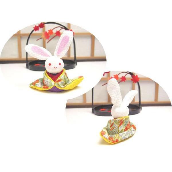 ちりめん細工 かご付うさぎ 紅葉 リュウコドウ 和雑貨 置物 Rf 005 京都和彩工房 通販 Yahoo ショッピング