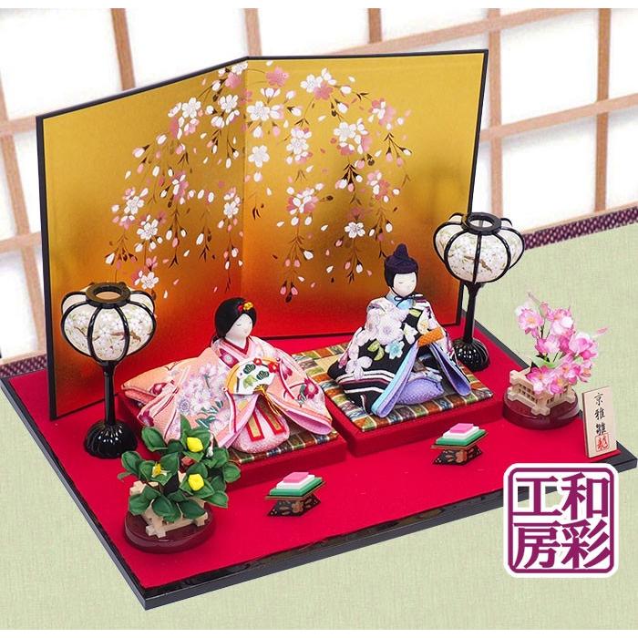 お雛様　豪華絢爛 桜みやび雛 クリアランス 蒔絵金屏風付 rh-436sa 全国無料，お買い得