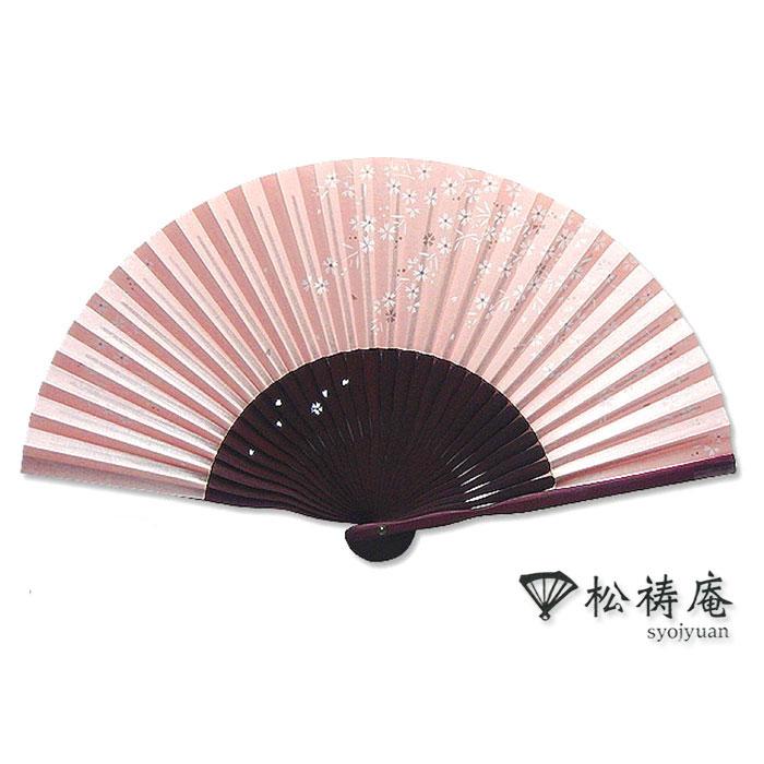 京都 松祷庵 特選 扇子 扇子袋付 こぼれ絵 桜 ピンク Ua145 Ua 145 京都和彩工房 通販 Yahoo ショッピング