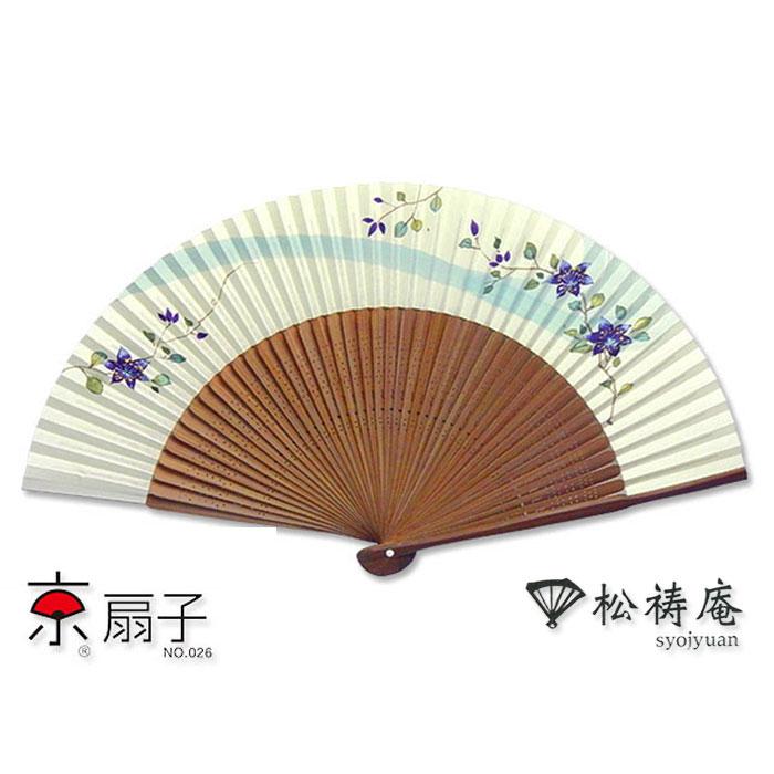 京扇子 京都 松祷庵 純国産高級扇子 桐箱入 大短地手描き絵 鉄線 Ua190 Ua 190 京都和彩工房 通販 Yahoo ショッピング