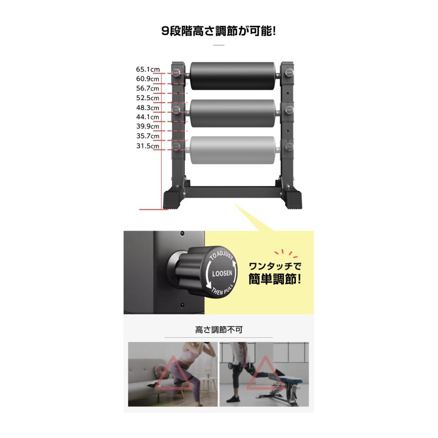 WASAI(ワサイ) ブルガリアンスクワットスタンド 9段階調整 耐荷重300kg