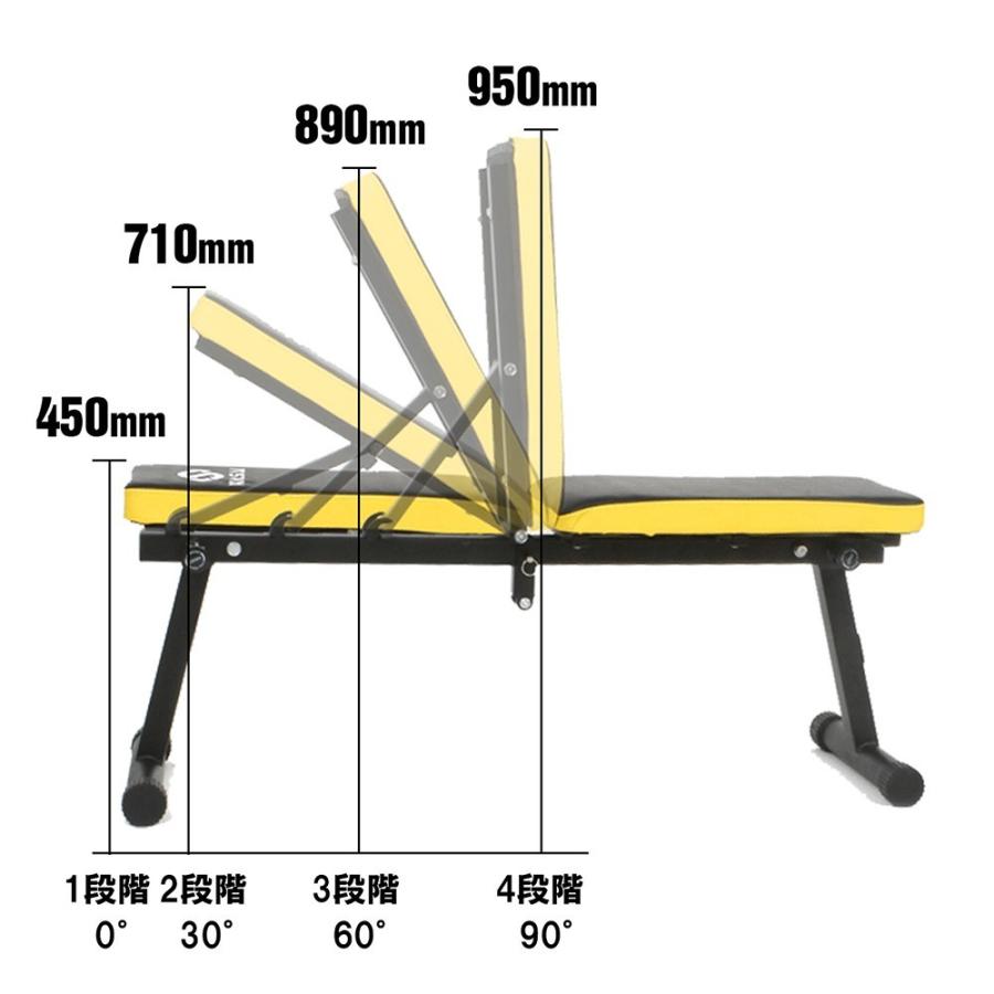 【翌日出荷！土日祝日除く】トレーニングベンチ フラットベンチ インクラインベンチ【折りたたみ/コンパクト/収納便利】ダンベルベンチ WASAI(ワサイ) mk600a｜wasai｜03