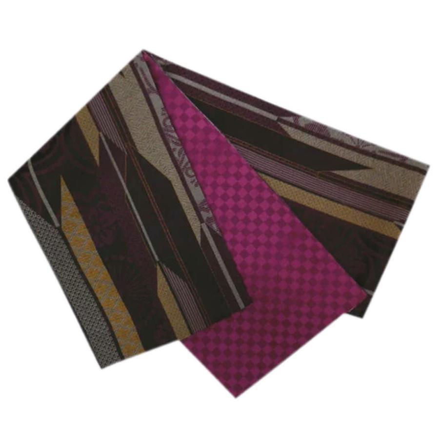 袋帯 お仕立て上がり 全通柄 濃紫地矢絣古典柄 振袖 成人式 着物 長尺