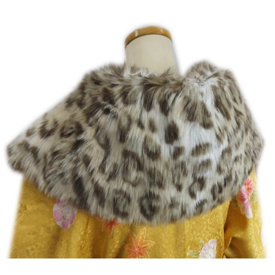 ショール フェイクファー ヒョウ柄 日本製 振袖 成人式 卒業式 袴 着物