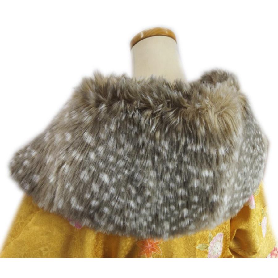 ショール フェイクファー バンビ茶 日本製 振袖 成人式 卒業式 袴 着物