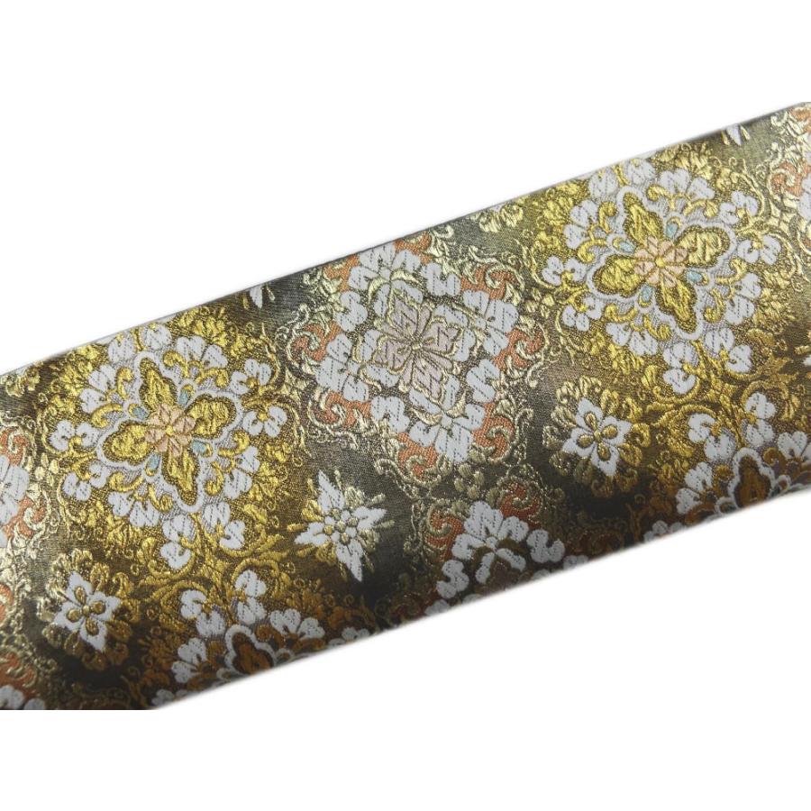 A5 七宝華文様 金 銀 正倉院華文 六通 正絹 フォーマルな袋帯 A5 七宝華文様 金 銀 正倉院華文 六通 正絹 フォーマルな袋帯