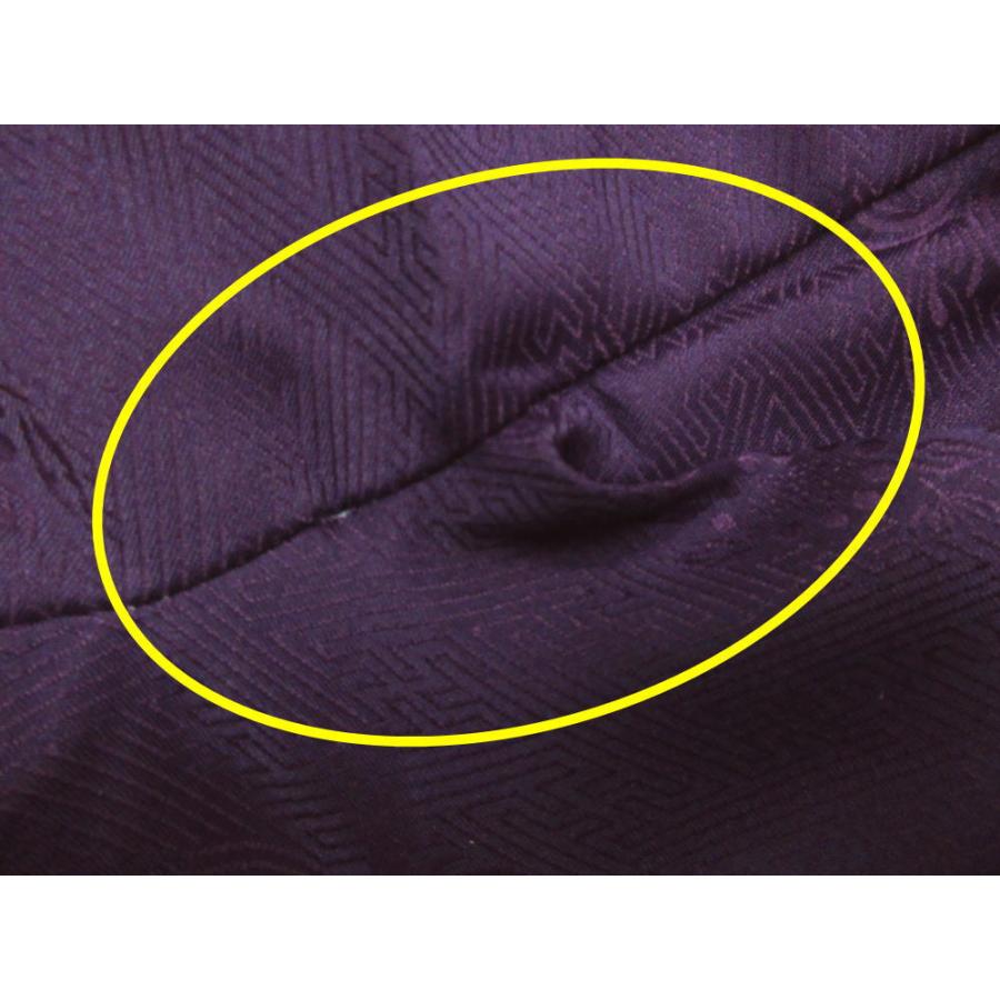 訳有り 少難あり】 色無地 R・K 着物 洗える 袷 袋帯 2点セット 濃紫