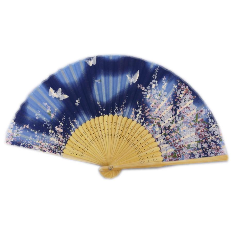 扇子 女性用 シルク 浴衣 着物 和柄 ブルー蝶小花 Jsrks 3 最新和服 和雑貨 和さくら庵 通販 Yahoo ショッピング
