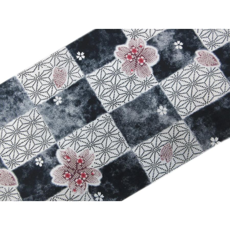 浴衣 ゆかた 反物 未仕立て 女性用 綿 日本製 薄茶白色市松地桜ひった麻の葉 レディース 和柄 古典柄 桜柄 さくら 浴衣 ゆかた 反物 未仕立て 女性用 綿 日本製 濃紺白色市松地桜ひった