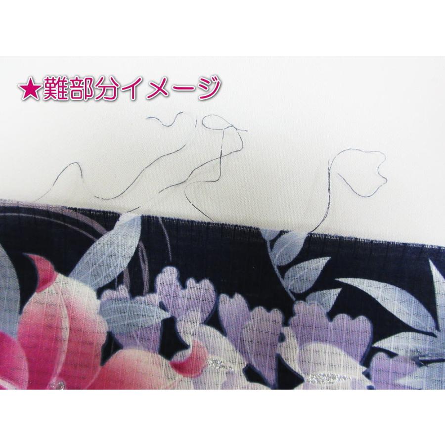 浴衣反物 紫 桜・牡丹 【公式通販】