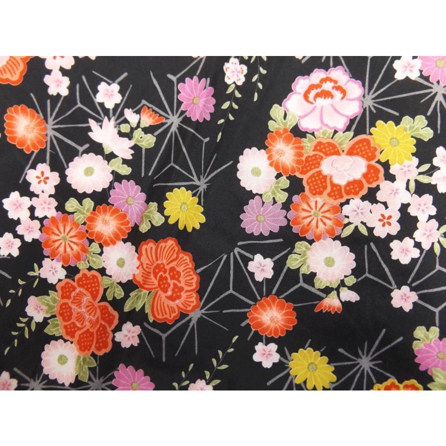 半天 袢纏 はんてん 女性用 和柄 リバーシブル 綿入 濃紺色地橙椿 M