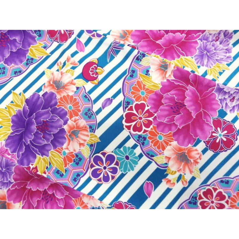 お買上 新品】 小振袖 二尺袖 袴 長襦袢 3点セット 水色ストライプ地