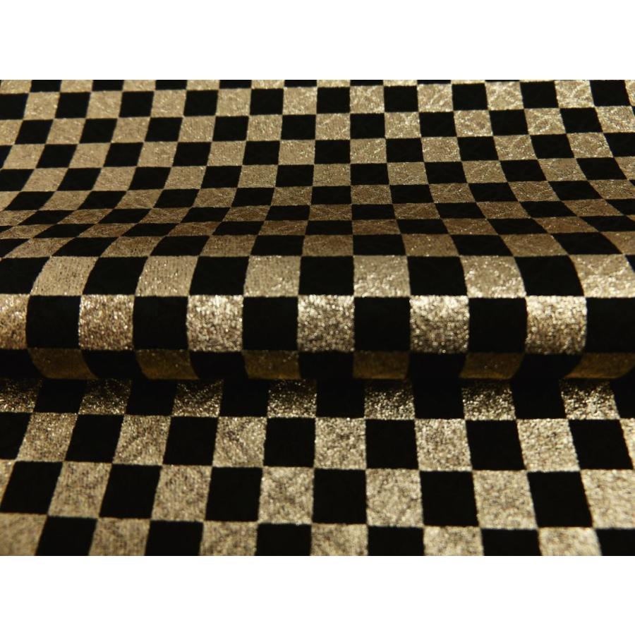 黒地 金　市松　帯揚げ 帯揚げ 帯上げ 正絹 市松柄 黒金 日本製 振袖 成人式 着物 : 最新和服