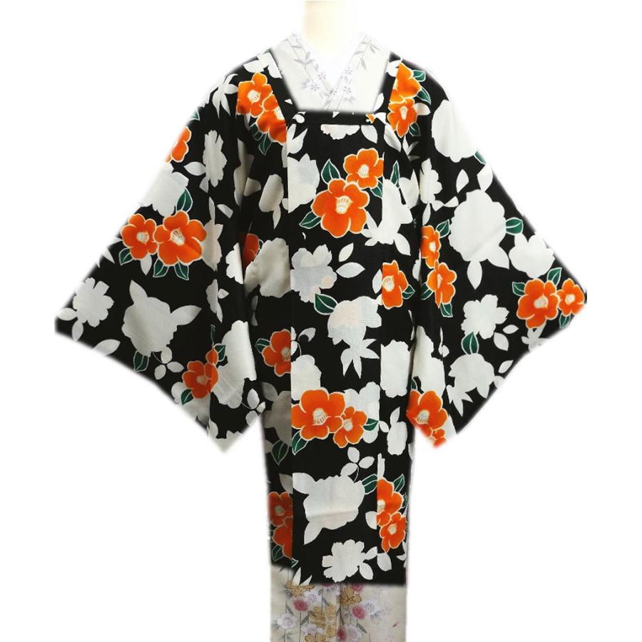 道行コート 黒色地椿 フリー 洗える 和装 着物 冬用 女性用 : 最新和服・和雑貨 和さくら庵 - 通販 - Yahoo!ショッピング