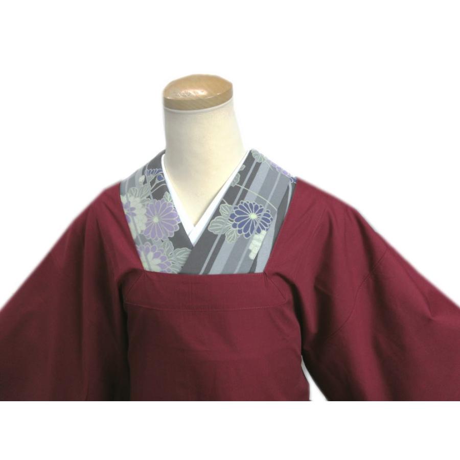 訳有り 少難あり】割烹着 かっぽう着 エンジ フリー 日本製 日清紡