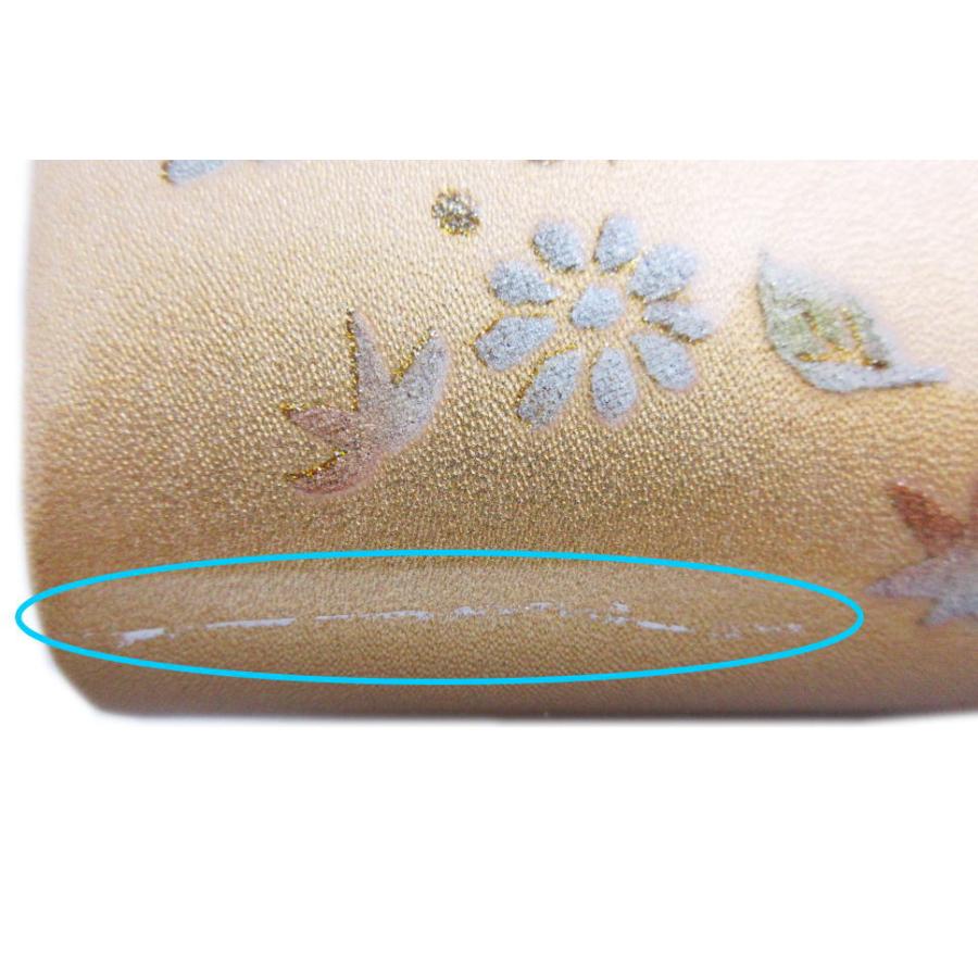 訳有り 難あり】 草履バッグセット 金彩入り薄金金地古典花籠 フリー