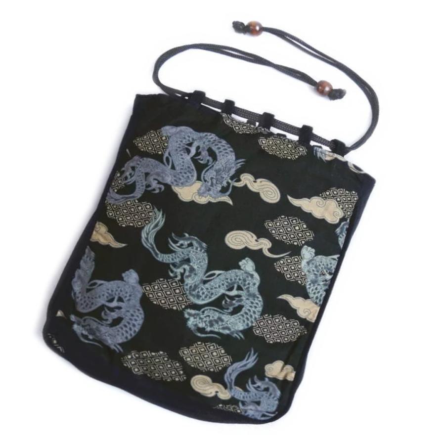 信玄袋 巾着 バッグ メンズ 男性 黒色地龍流雲 浴衣 甚平 着物 和柄 Mksgb 3 最新和服 和雑貨 和さくら庵 通販 Yahoo ショッピング