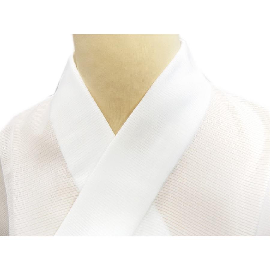 長襦袢 長地袢 メンズ 男性 夏用 絽 洗える 白色地白衿 M L LL