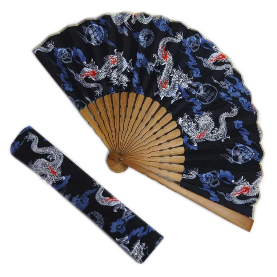 扇子の柄が粋な本染浴衣