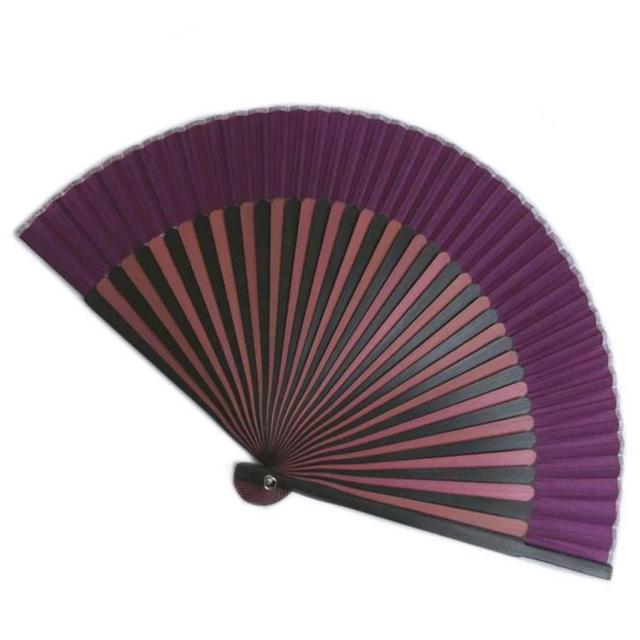 扇子 メンズ 男性 絹 シルク 明紫色 黒 無地 浴衣 着物 粋 男物 Ots 27 最新和服 和雑貨 和さくら庵 通販 Yahoo ショッピング