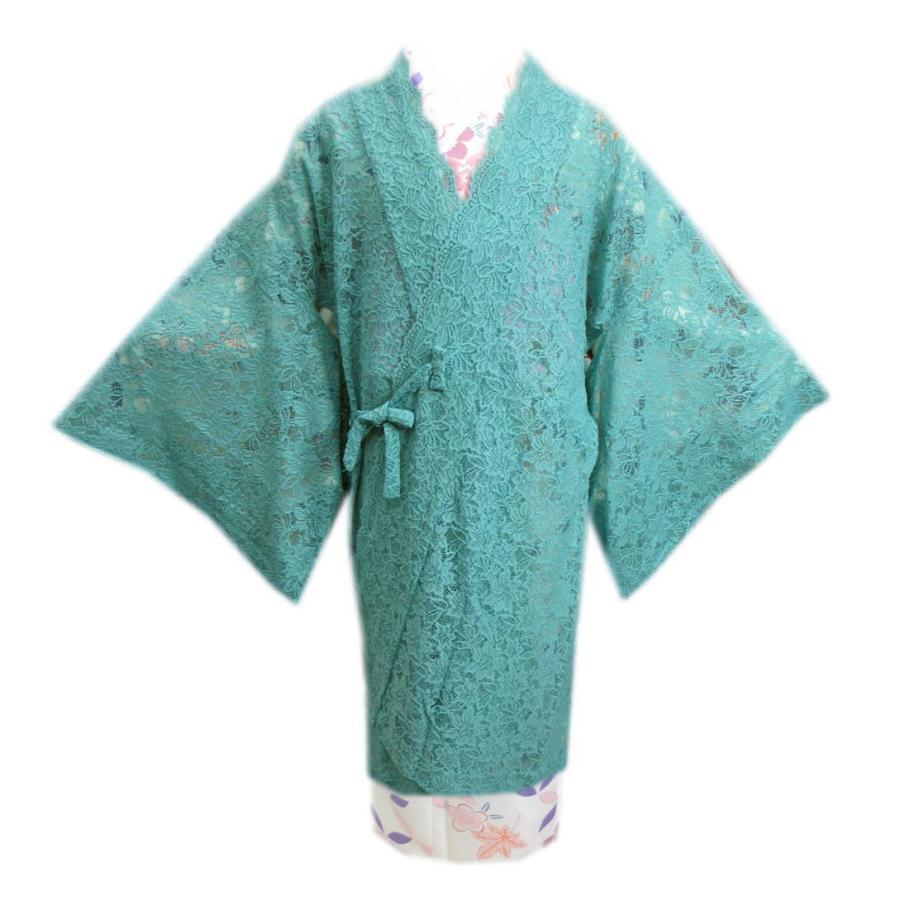 新品】暖か おしゃれ道中着コートロング丈グリーン