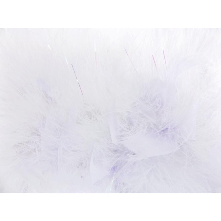 スワン羽毛ショール ロング 白に薄紫羽根 振袖 成人式 卒業式 袴 着物